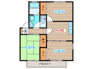 ロイヤルパーク広瀬Aの物件間取画像